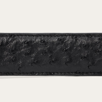 Ostrich Western Tab Belt Black - Stetson