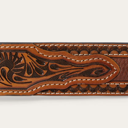 Tooled Tab Belt Cognac - Stetson
