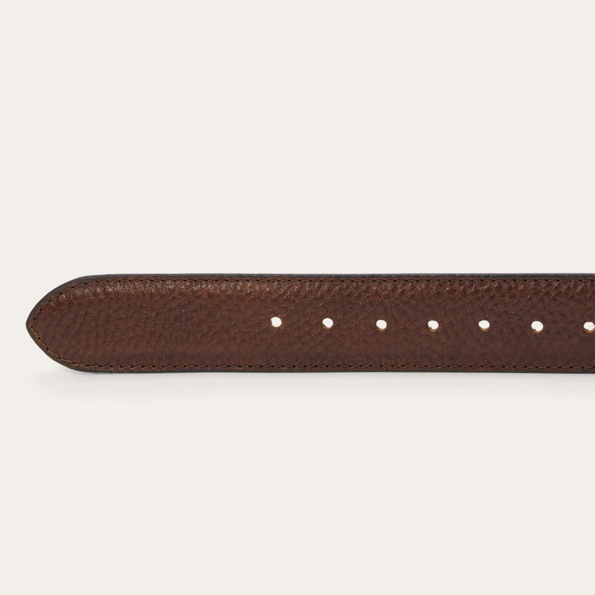 Bison Leather Concho Belt Hazelnut Bison - Stetson