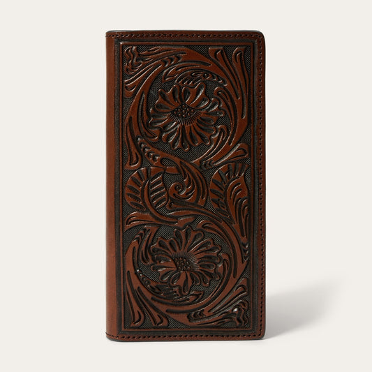 Tooled Checkbook Brown - Stetson