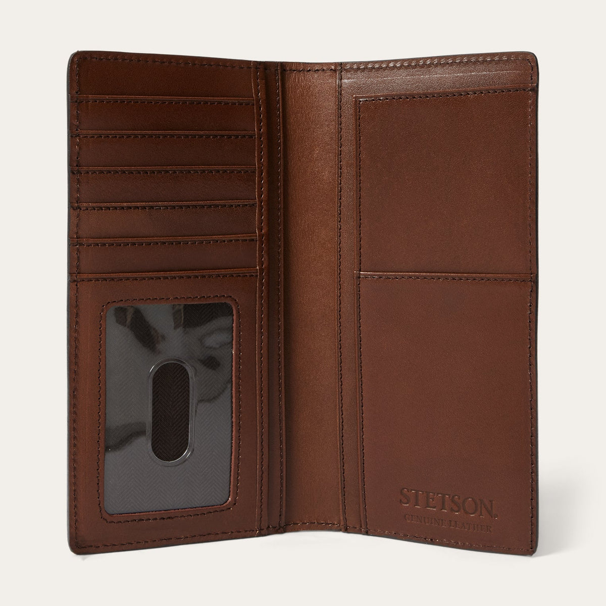 Tooled Checkbook Brown - Stetson