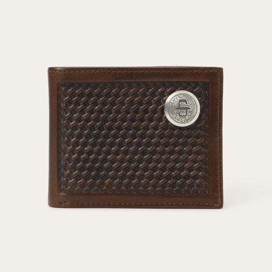 Basketweave Bi-Fold Wallet Brown - Stetson