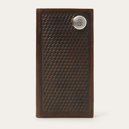Basketweave Checkbook Brown - Stetson