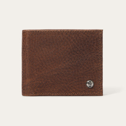 Bison Leather Stetson Rivet Bi-Fold Wallet Hazelnut Bison - Stetson