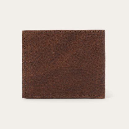 Bison Leather Stetson Rivet Bi-Fold Wallet Hazelnut Bison - Stetson