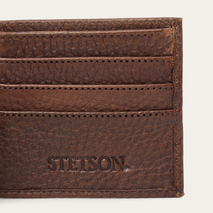 Bison Leather Stetson Rivet Bi-Fold Wallet Hazelnut Bison - Stetson