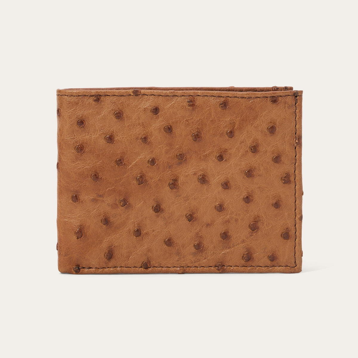 Ostrich Bi-Fold Wallet Antique Cognac - Stetson