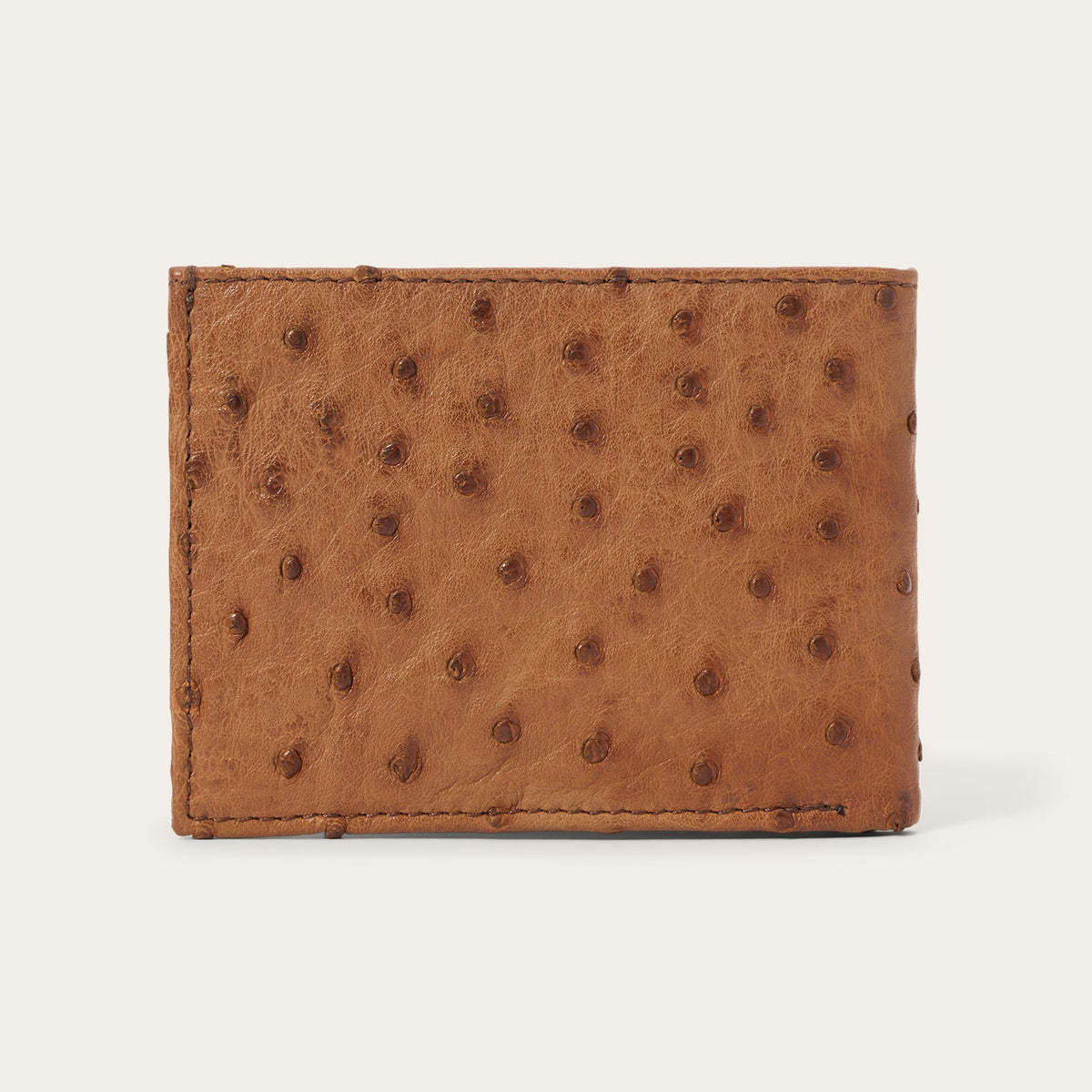 Ostrich Bi-Fold Wallet Antique Cognac - Stetson