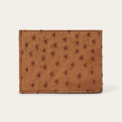 Ostrich Bi-Fold Wallet Antique Cognac - Stetson