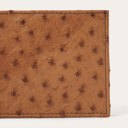 Ostrich Bi-Fold Wallet Antique Cognac - Stetson