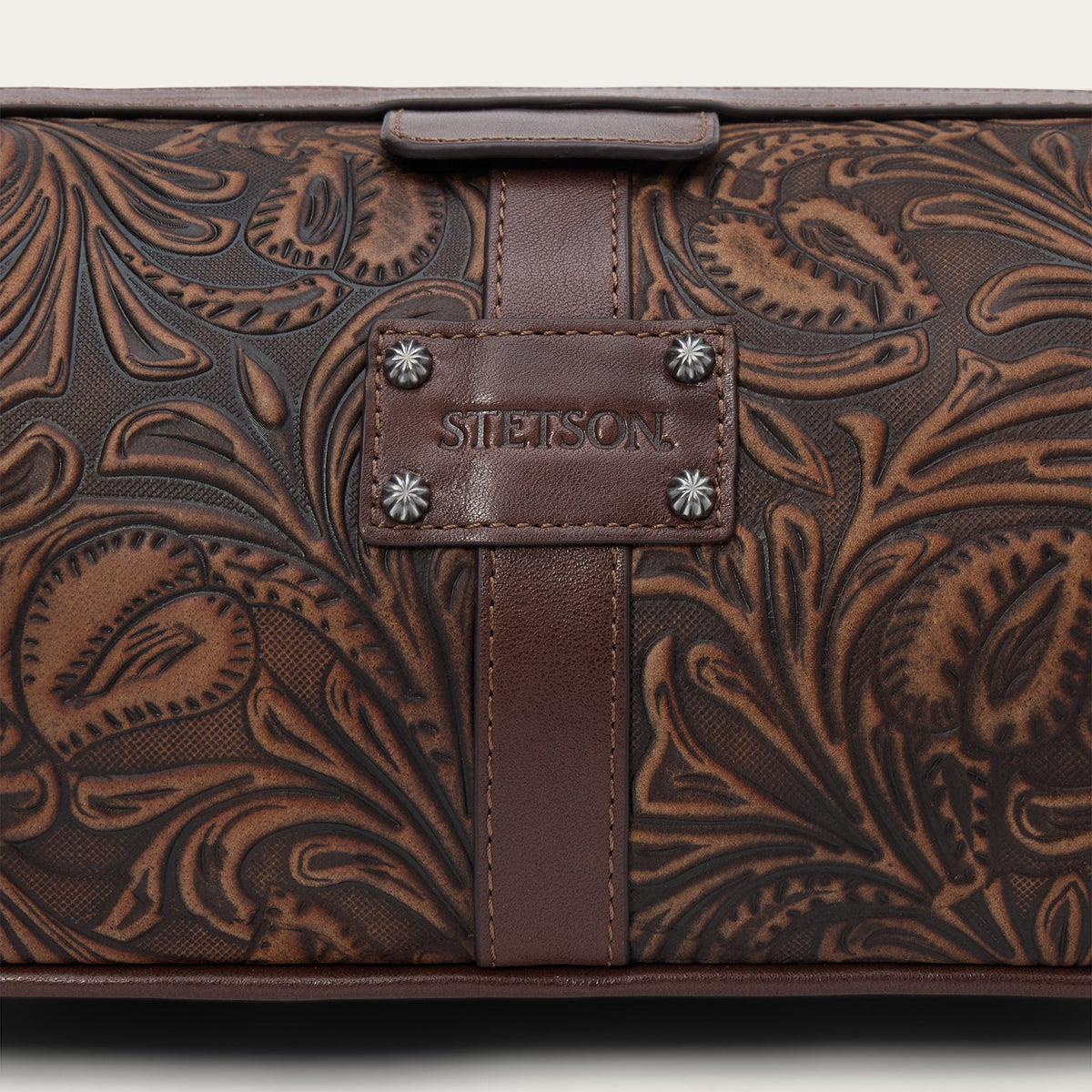 160th Anniversary Tooled Leather Dopp Kit Brown - Stetson