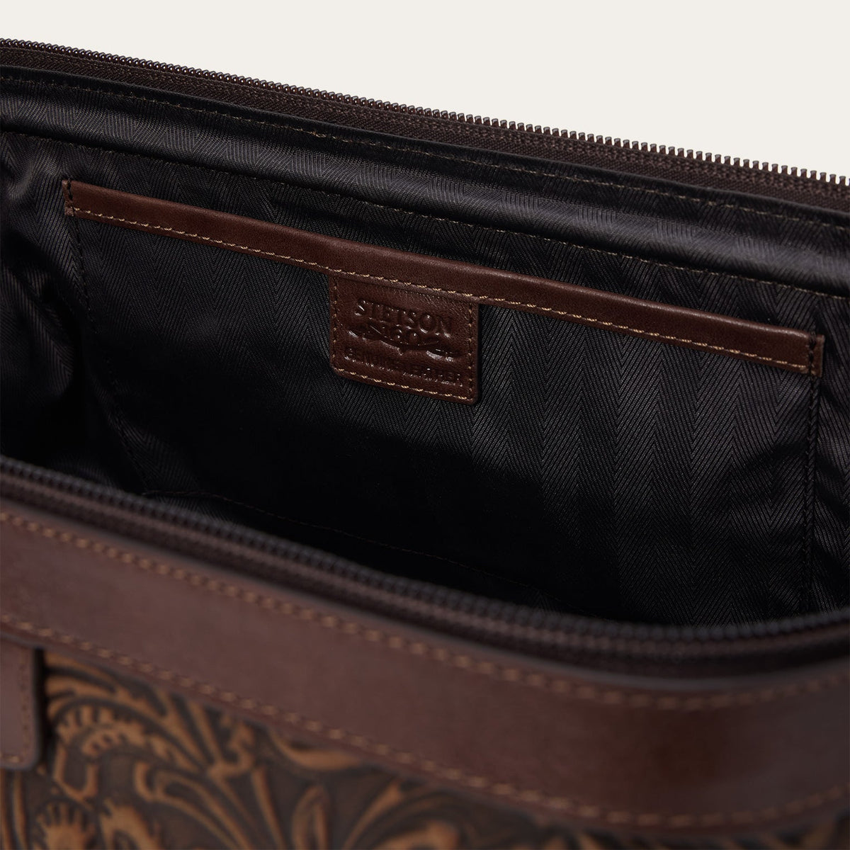 160th Anniversary Tooled Leather Dopp Kit Brown - Stetson