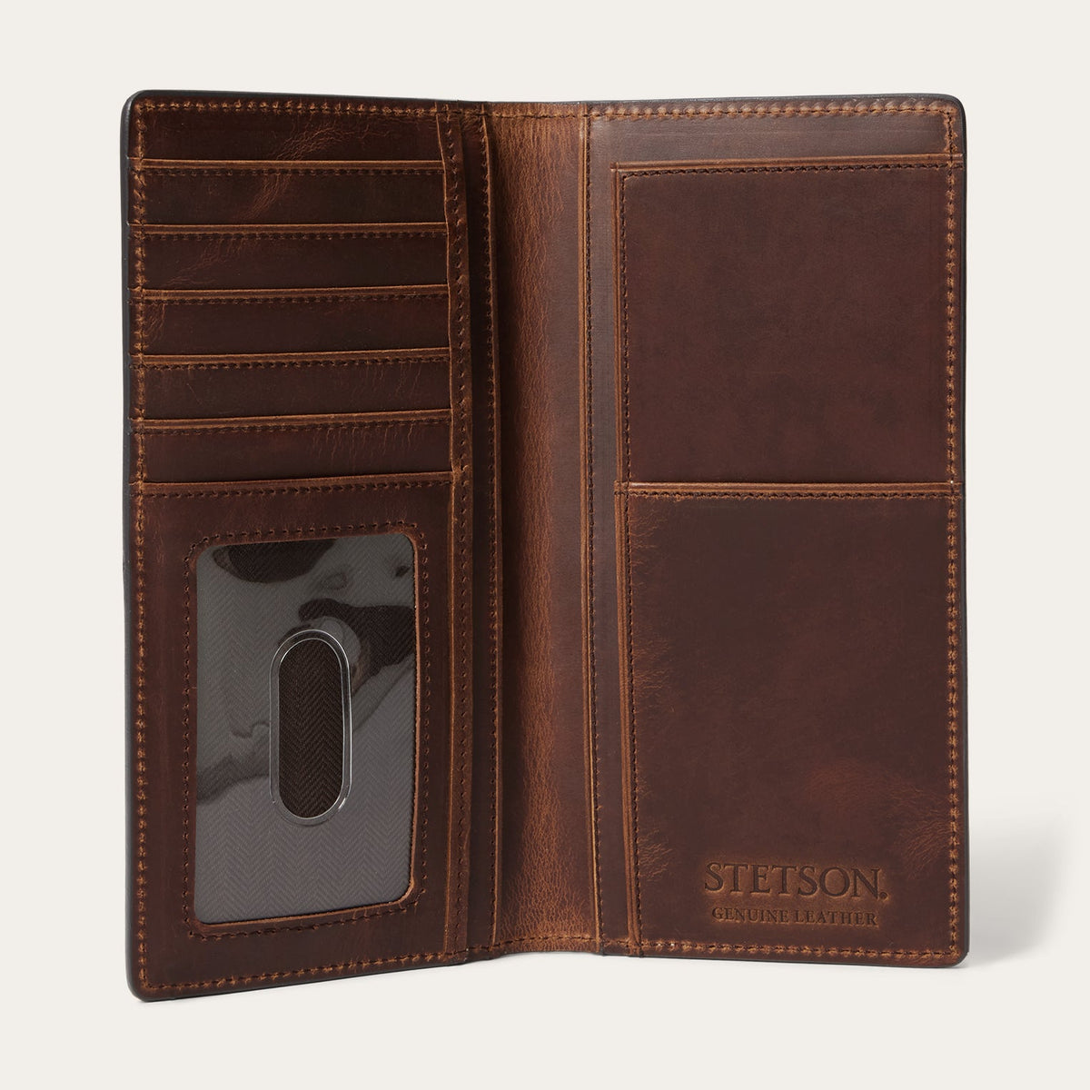 Hair-On-Hide Concho Checkbook Vintage Brown - Stetson