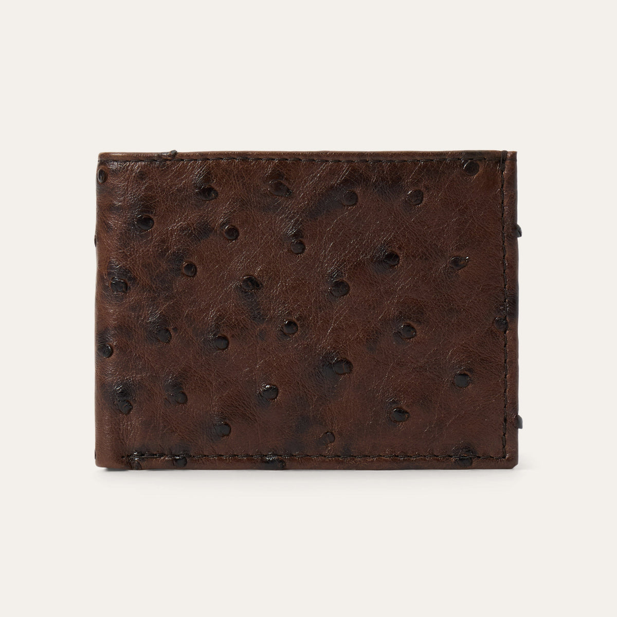 Ostrich Bi-Fold Wallet Mocha Brown - Stetson