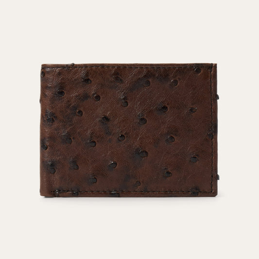 Ostrich Bi-Fold Wallet Mocha Brown - Stetson