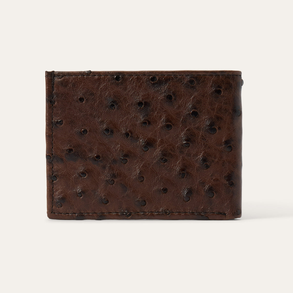 Ostrich Bi-Fold Wallet Mocha Brown - Stetson