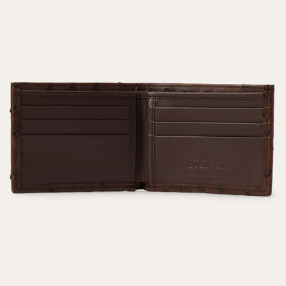 Ostrich Bi-Fold Wallet Mocha Brown - Stetson