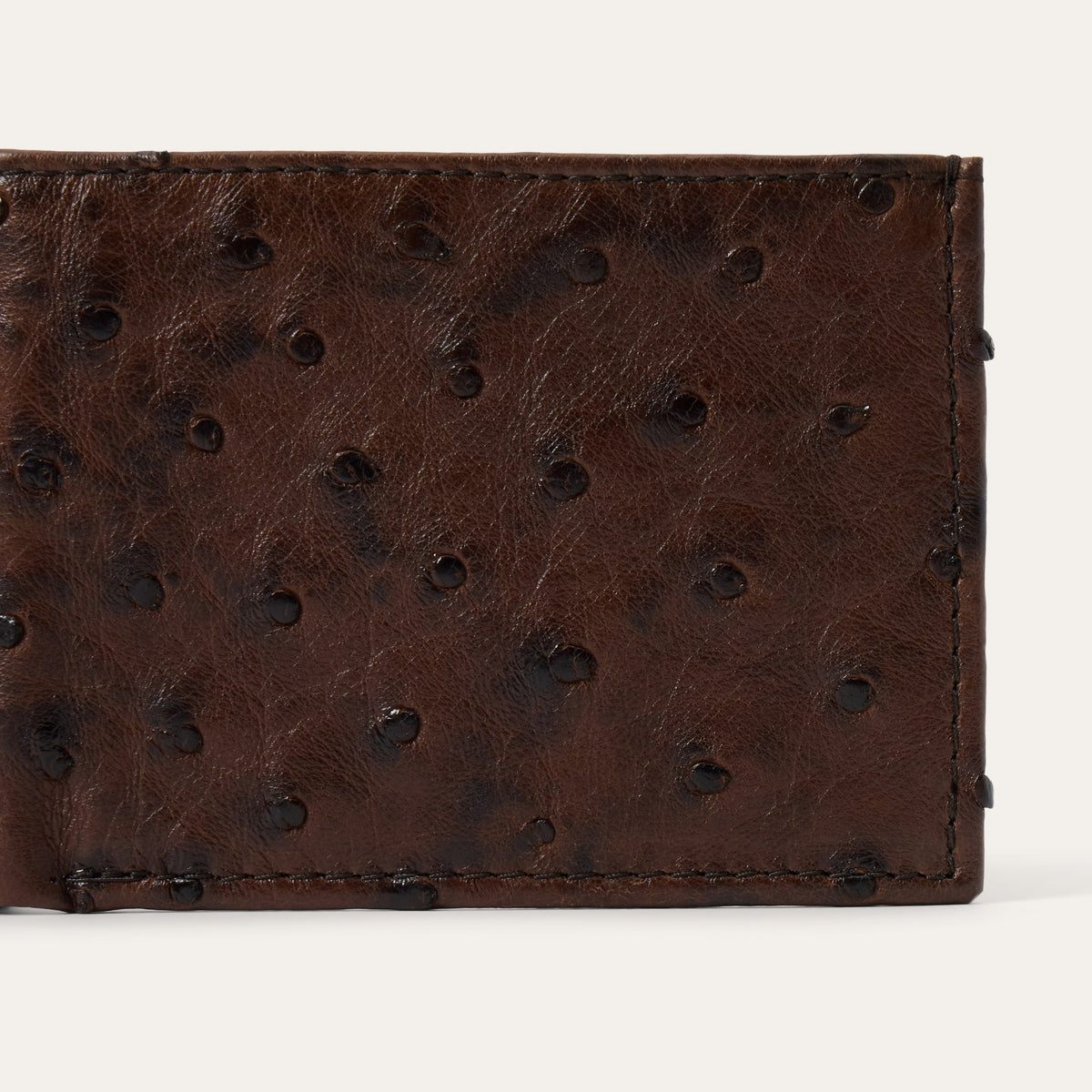 Ostrich Bi-Fold Wallet Mocha Brown - Stetson