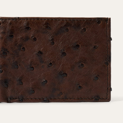 Ostrich Bi-Fold Wallet Mocha Brown - Stetson