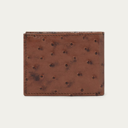Ostrich Bi-Fold Wallet Kango Cognac - Stetson