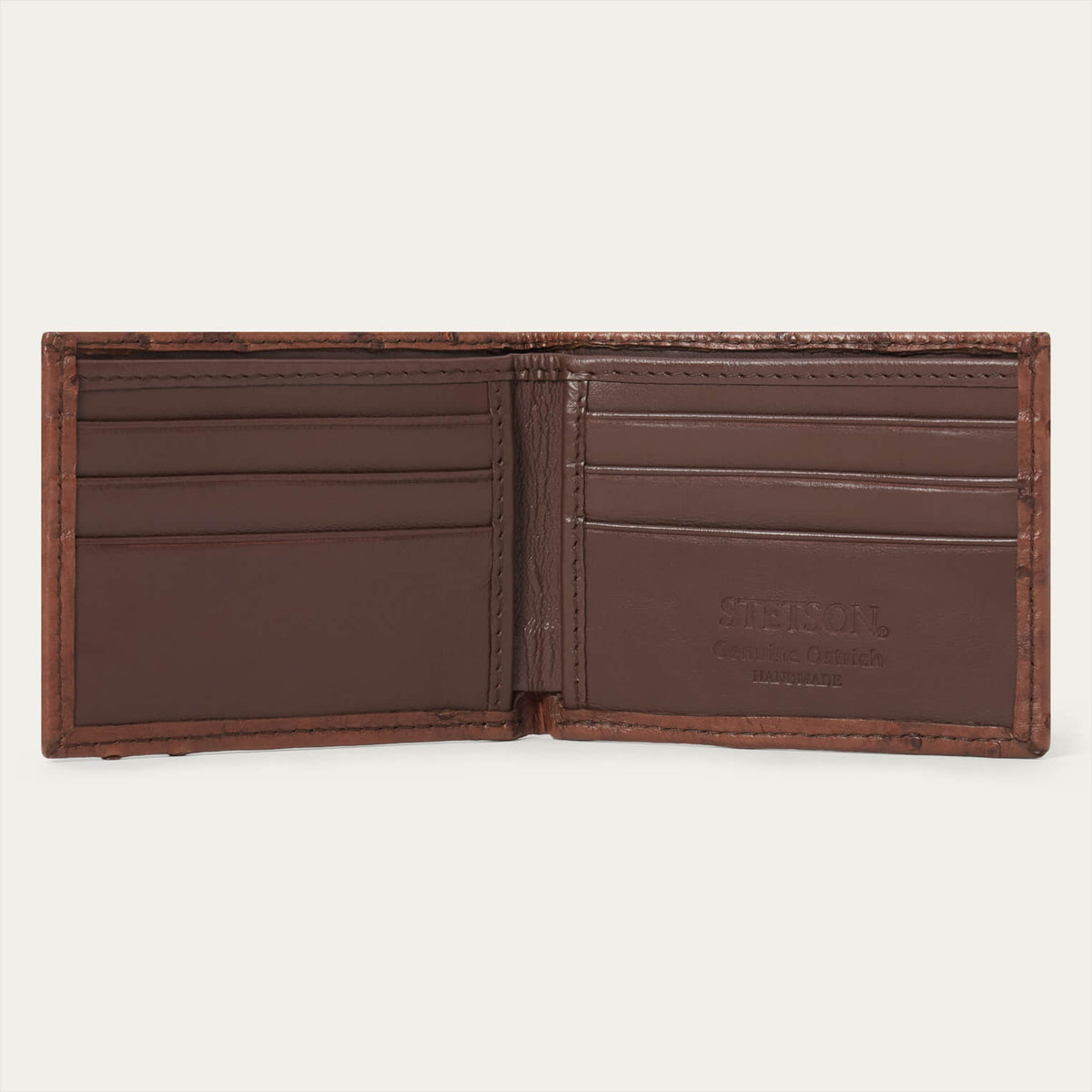 Ostrich Bi-Fold Wallet Kango Cognac - Stetson