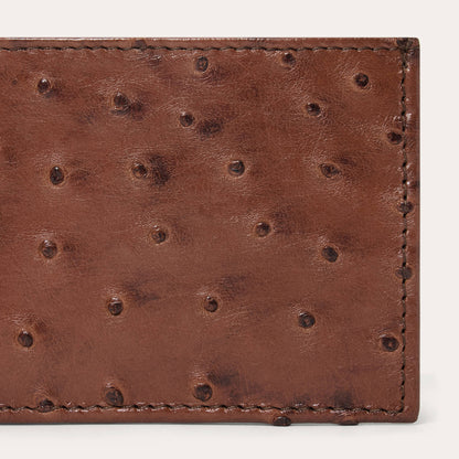 Ostrich Bi-Fold Wallet Kango Cognac - Stetson