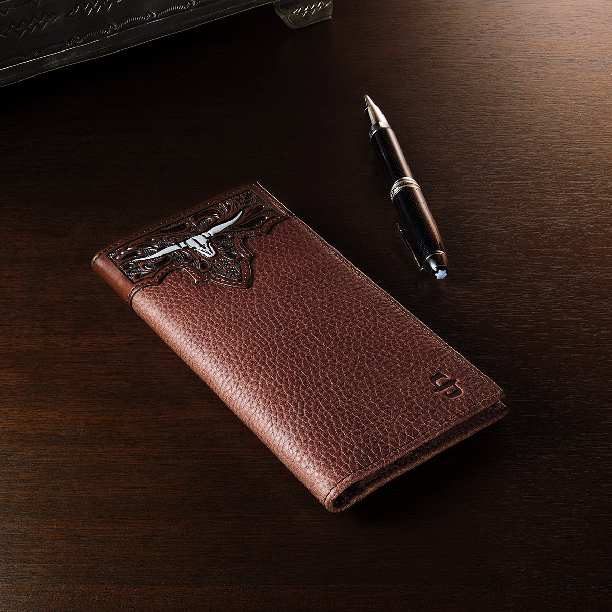 Steer Head Checkbook Brown - Stetson
