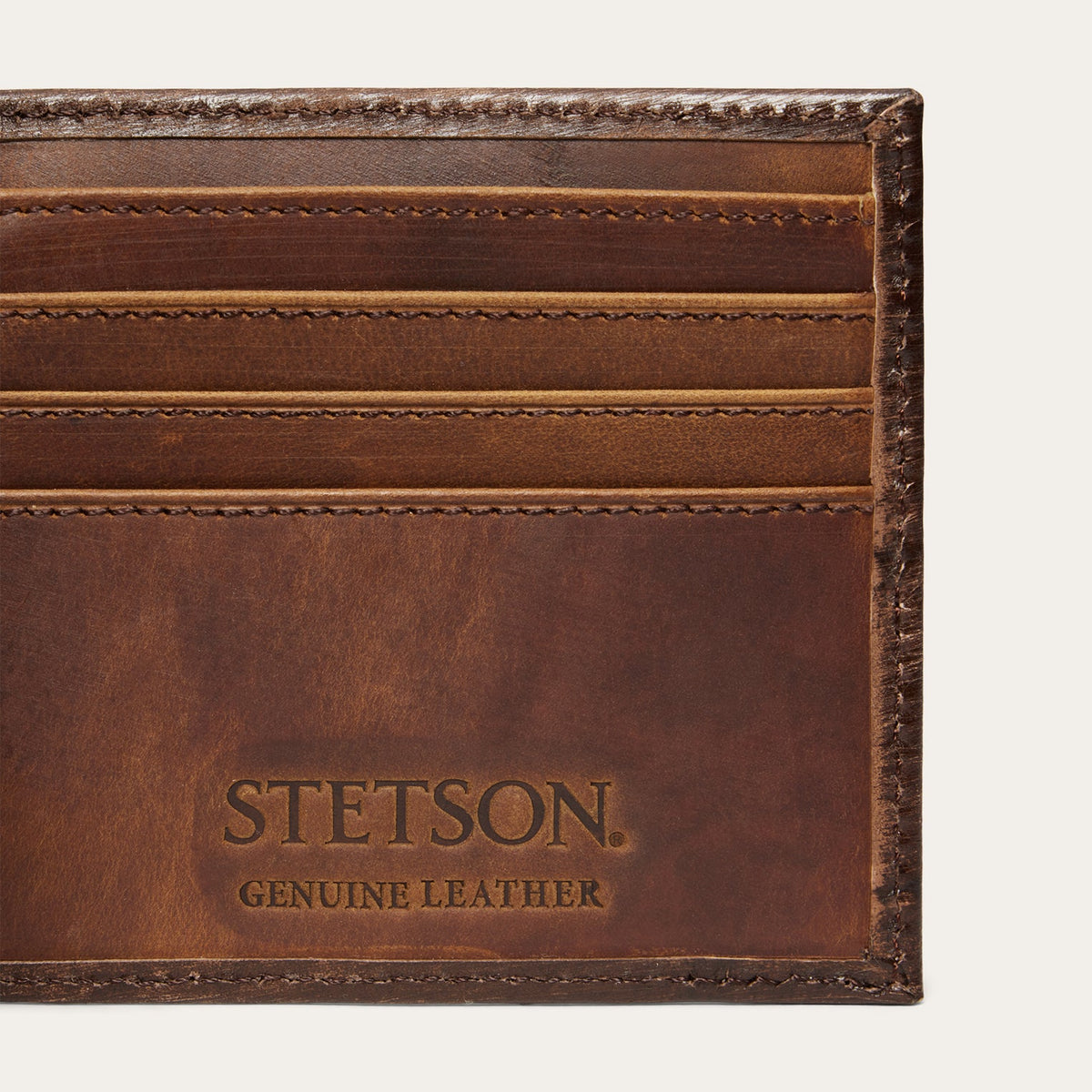Hair-On-Hide Concho Bi-Fold Wallet Vintage Brown - Stetson