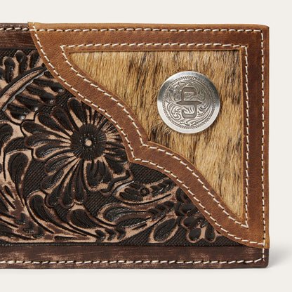 Hair-On-Hide Concho Bi-Fold Wallet Vintage Brown - Stetson