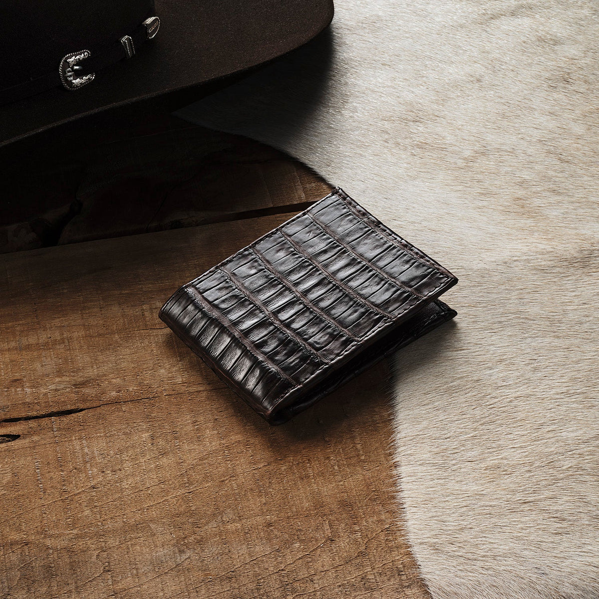 Caiman Bi-Fold Wallet Cigar Classic - Stetson