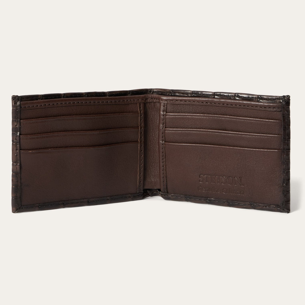 Caiman Bi-Fold Wallet Cigar Classic - Stetson