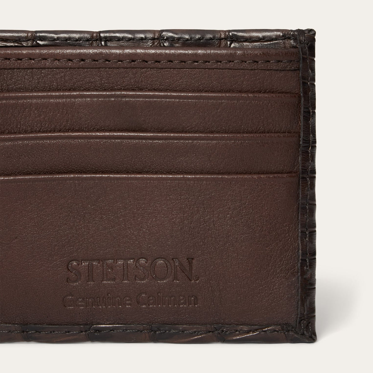 Caiman Bi-Fold Wallet Cigar Classic - Stetson