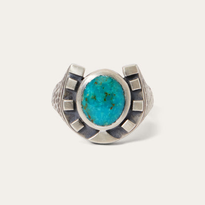 Horseshoe Ring with Turquoise Select a size - Stetson