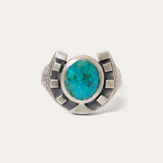 Horseshoe Ring with Turquoise Select a size - Stetson
