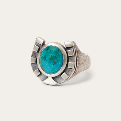 Horseshoe Ring with Turquoise Select a size - Stetson