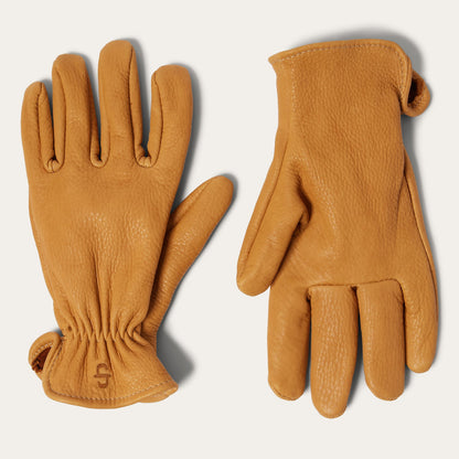 Deerskin Roper Glove - Unlined Saddle Tan - Stetson