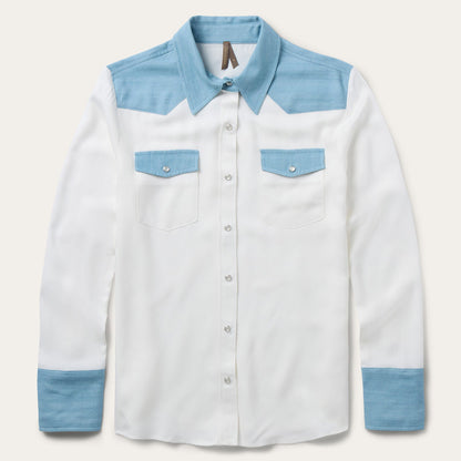 Denim Western Shirt White - Stetson