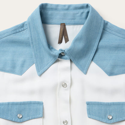Denim Western Shirt White - Stetson