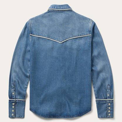 Piped Denim Shirt Blue - Stetson