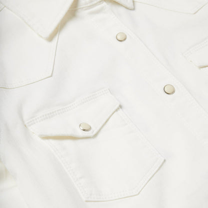 Western Embroidered Denim Shirt White - Stetson