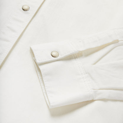 Western Embroidered Denim Shirt White - Stetson