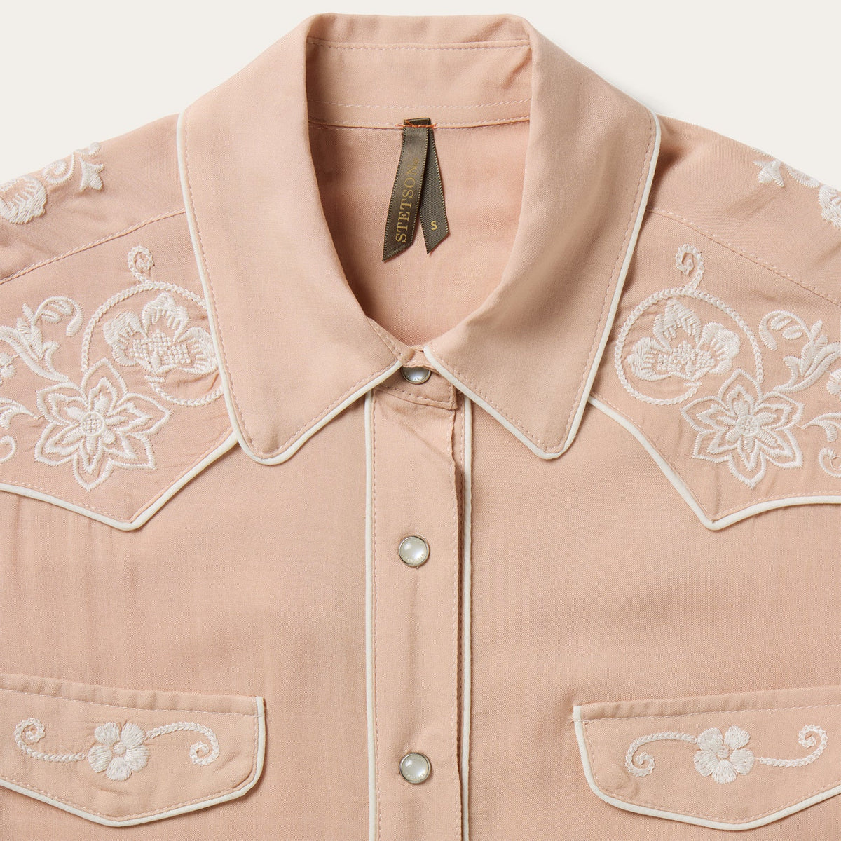 Blush Embroidered Western Shirt Pink - Stetson