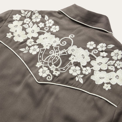 Embroidered Retro Western Shirt Brown - Stetson