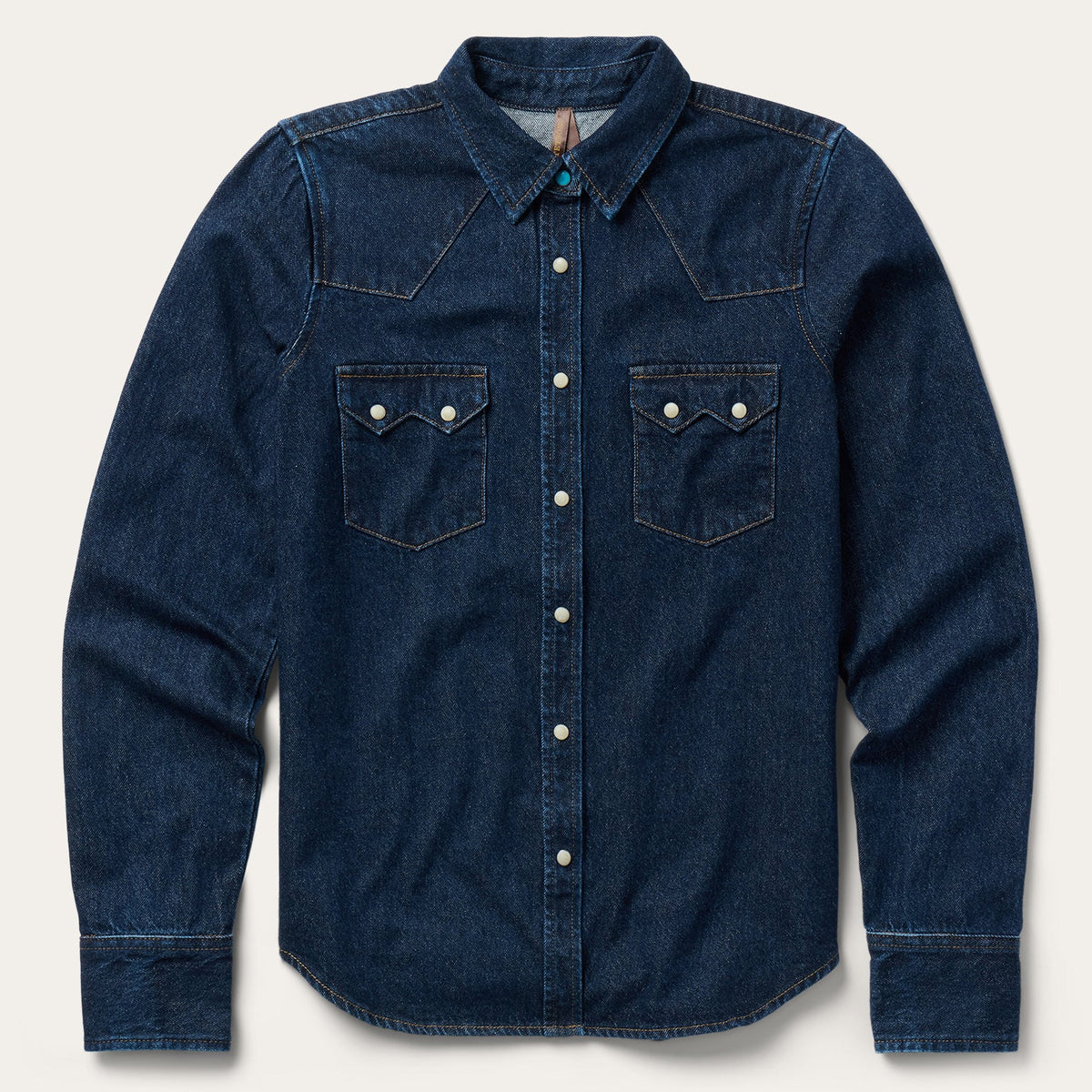Raw Denim Western Shirt Blue - Stetson