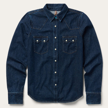 Raw Denim Western Shirt Blue - Stetson