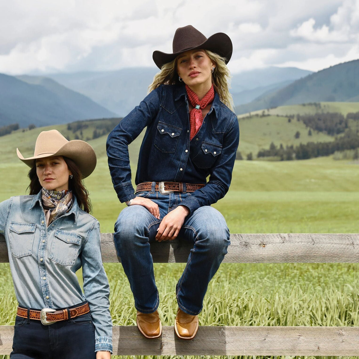 Raw Denim Western Shirt Blue - Stetson