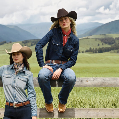 Raw Denim Western Shirt Blue - Stetson