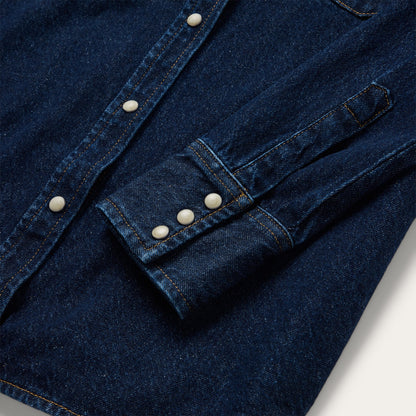 Raw Denim Western Shirt Blue - Stetson