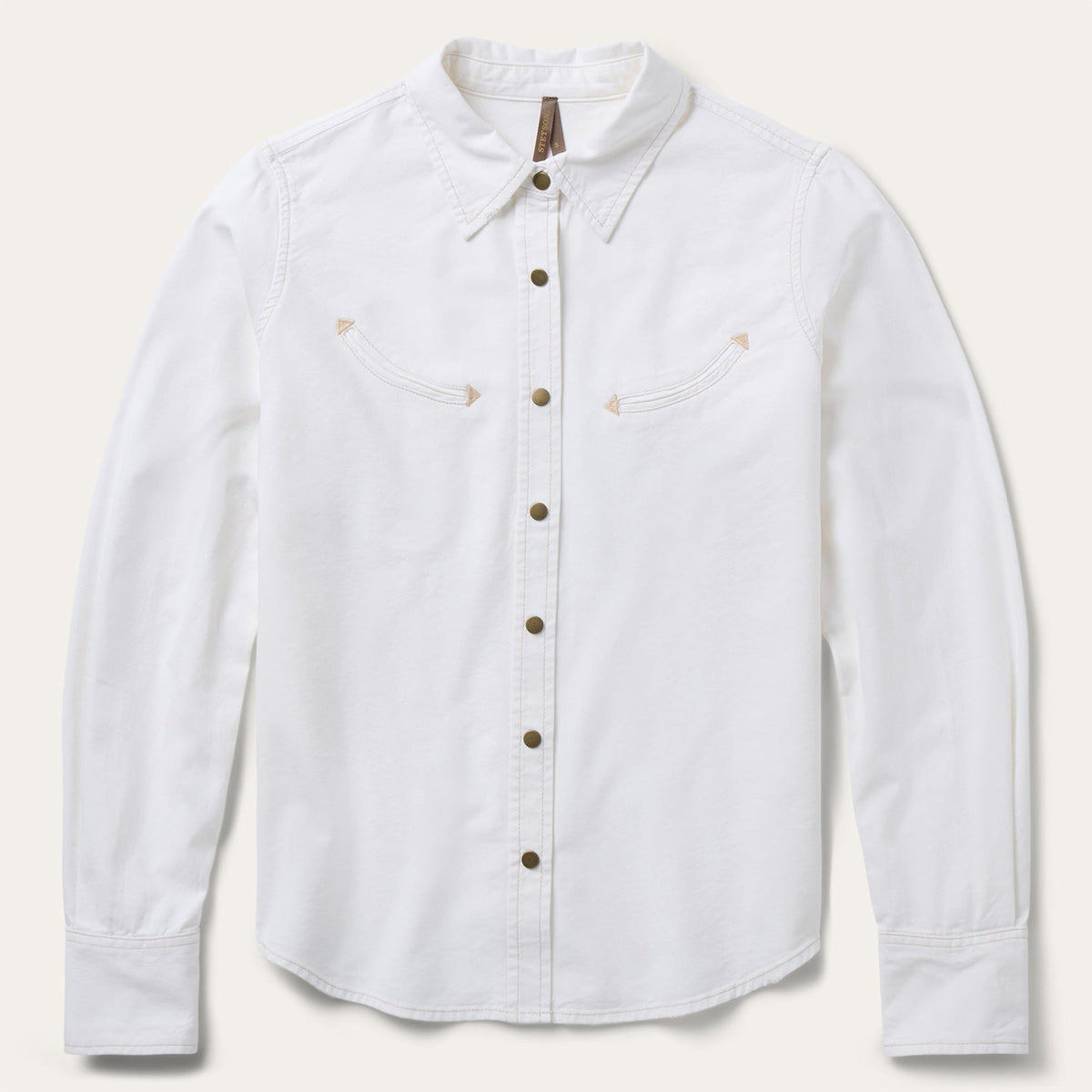 Smile Pocket Denim Shirt White - Stetson