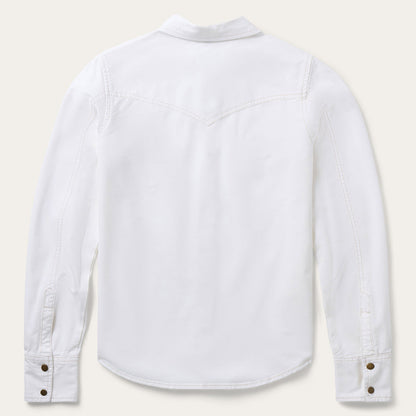 Smile Pocket Denim Shirt White - Stetson
